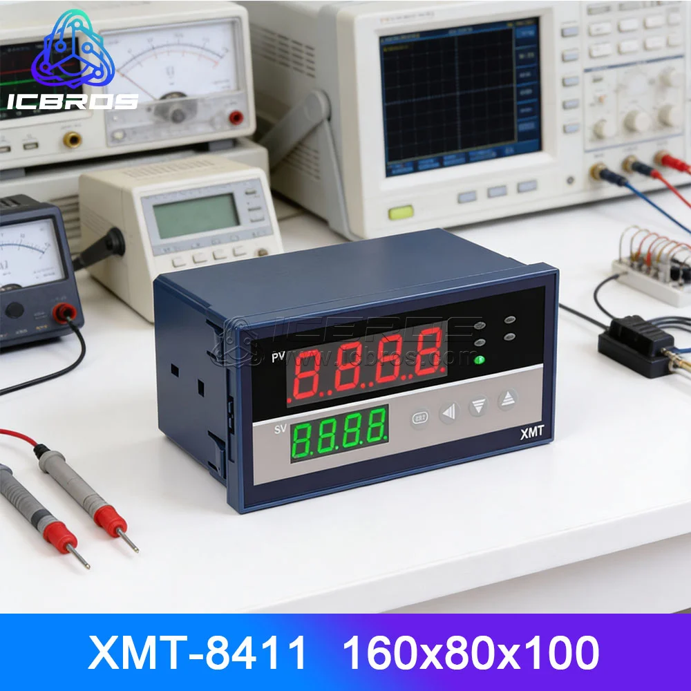 Фото XMT-8411 Интеллектуальный цифровой измеритель температуры с регулировкой PID 160*80 мм, умный цифровой дисплей, полный входной термостат 220 В №1