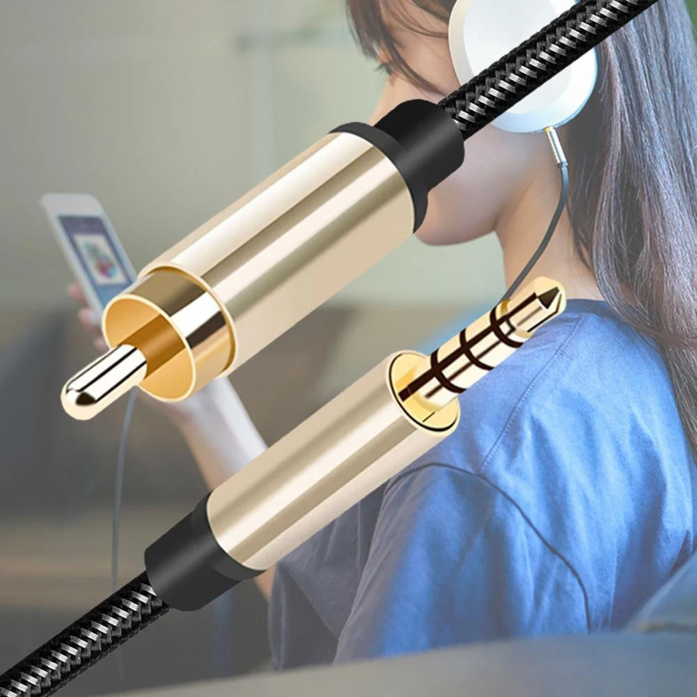 Цифровой коаксиальный аудио-видео кабель 3,5 мм разъем RCA к RCA стерео SPDIF коаксиальный Соединительный кабель для Xiaomi Mi 12 HDTV Soundbar