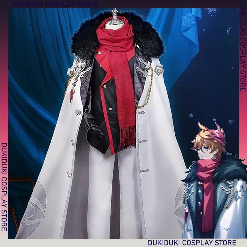 Фото Tartaglia Childe Genshin Impact Fatui Harbingers Плащ Костюм Cos Ролевое пальто Аниме Косплей Deluxe Edition Полный комплект Вечеринка для взрослых №1