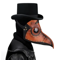 raptor plague doctor mask for face adult halloween fantasy leather steampunk masquerade horror cosplay male gothic mask prop
