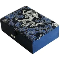 10pcs Luxury Large Chinese Silk Brocade Gift Box Rectangle Cotton Filled Jewelry Storage Boxes Hanging Ornaments Case Packaging
