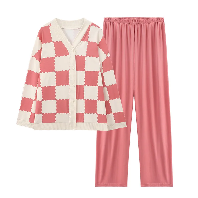 1 Pajamas paragraphs female suits spring leisure wear cotton cute cartoon in the spring and autumn to wear outside