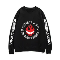 japan anime tengen toppa gurren lagann graphics logo print sweatshirt men women sweatshirts man streetwear male loose pullover