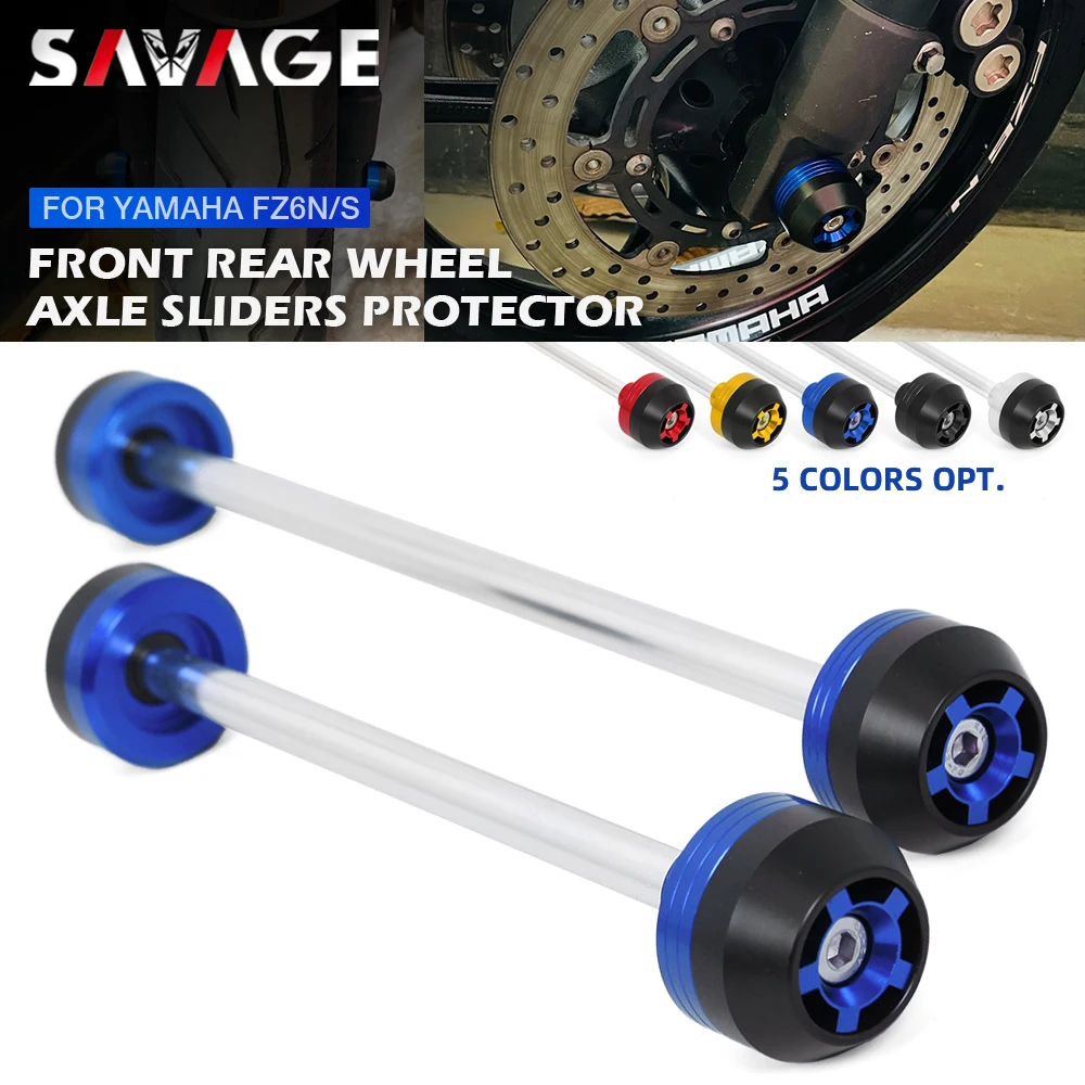 Anteriore Assale Posteriore Forcella Crash Sliders Per Yamaha Fz6N Fz6S Fz6 N/S 2004-2009 Fazer Accessori Moto Ruota Swingarm Protector