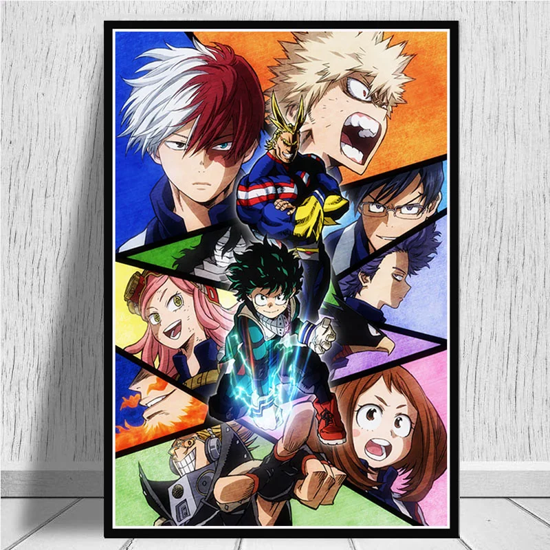

Boku No Hero My Hero Academia Anime posters and prints Wall Pictures For Living Room Nordic Decoration Home Decor Obrazy