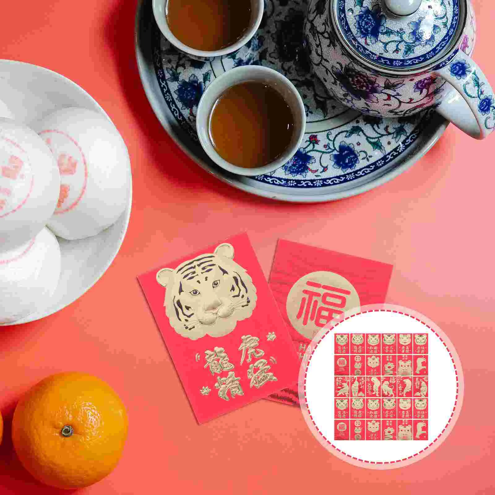 

60pcs New Year Red Envelopes Chinese HongBao Chinese Style Red Packets Red
