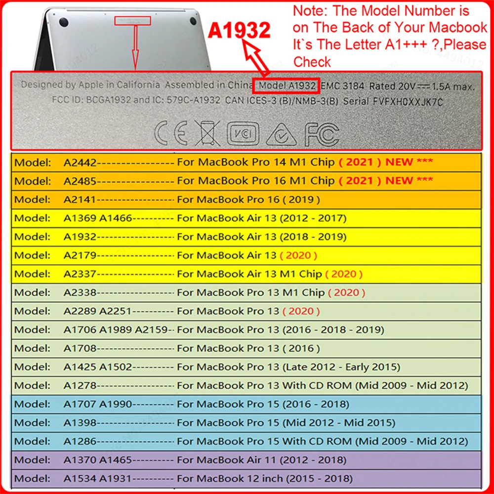 Кожаный чехол для ноутбука MacBook Pro 14 A2442 Air 13 A2337 M1 чип 11 12 15 16 дюймов A2485 наклейка