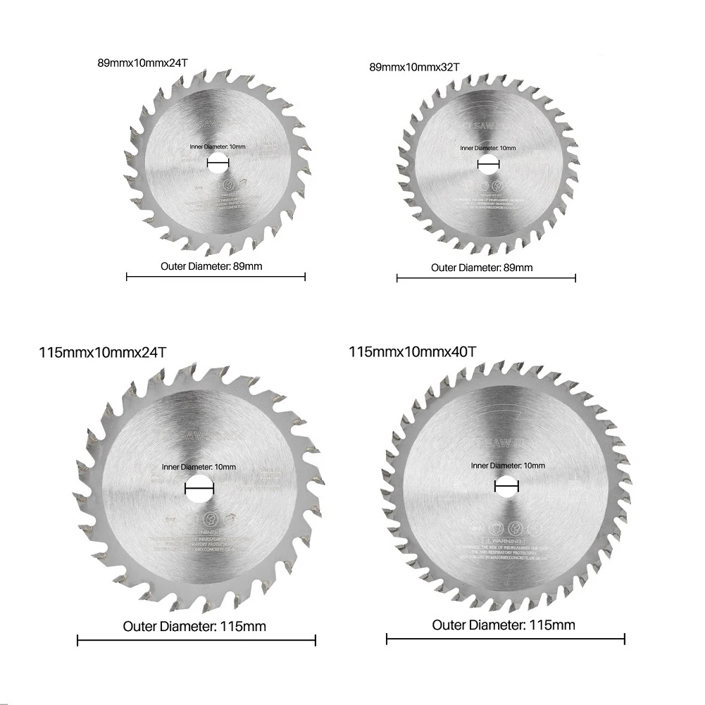 

89/115mm 24T 32T 40T TCT Circular Saw Blade Angle Grinder Miter Saw Carbide Cutting Disc For Plastic Board Wood Soft Metal Sheet