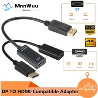 10 pcs 4k1080p dp to hdmi compatible adapter male to female for hpdell laptop pc display port to hdmi compatible converter