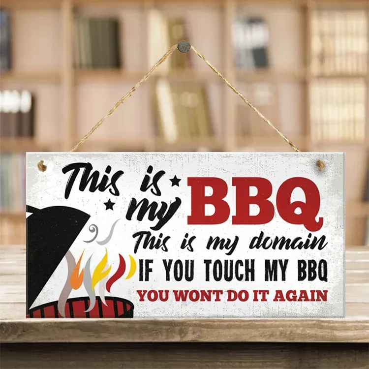 

" This Is My BBQ" Wooden Hanging Plaque Home Decoration