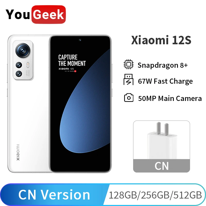  Xiaomi Mi 12S Snapdragon 8 Gen 1 Mobile Phone 120Hz 6.28'' Display 50MP Camera 67W Fast Charging 5G Smartphone 