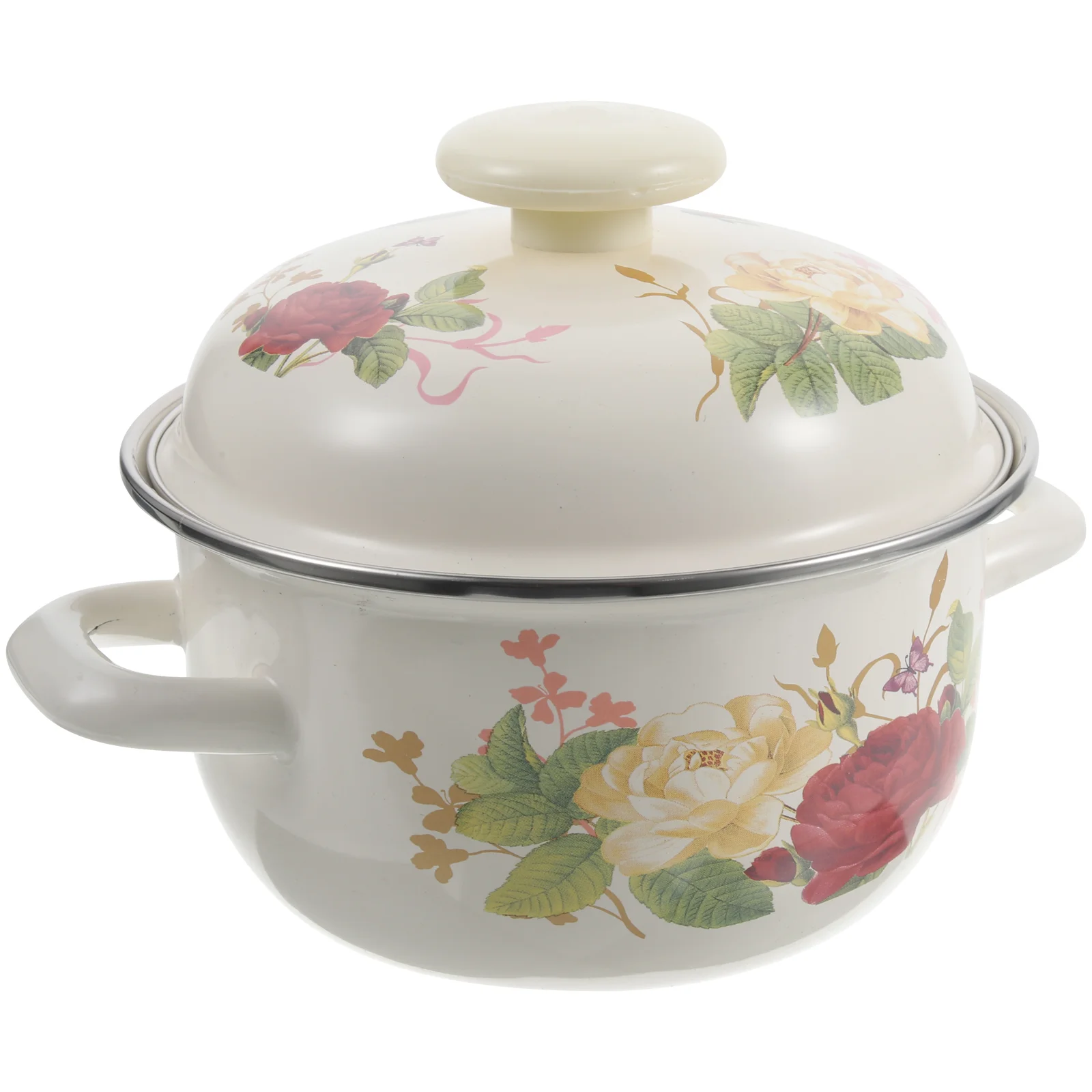 

Enamel Pot Lid Mini Sauce Pan Handle Saucepan Spaghetti Pans Cooking Small Non Stick