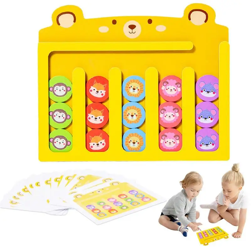 

Slide Puzzles For Kids Color & Shape Matching Brain Teasers 2-sided Preschool Learning Montessori Educational Toys For Boys