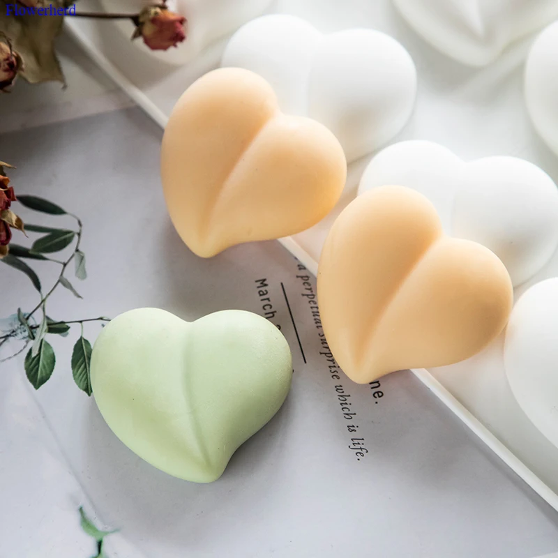 

8-cavity Peach Heart Silicone Mold DIY Handmade Soap Silicone Mold Soap Form I Love You Soap Molds Fondant Cake Mold Cake Decor