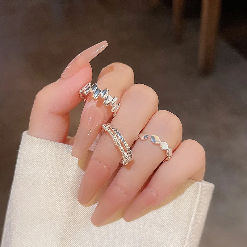 

Korean Luxury The Geometric Opening Is Adjustable Rings for Women Jewelry Boho Ring Vintage Gothic Free Shipping Everything Wolf