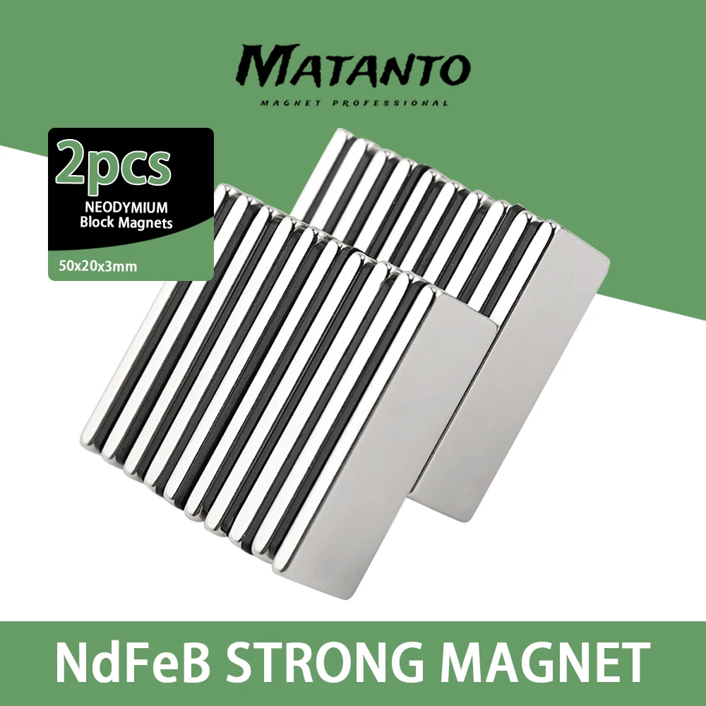 

2/5/10/15/20PCS 50x20x3mm Quadrate Strong Powerful Magnets With 3M Self - Adhesive 50*20*3 Block Permanent NdFeB Magnet 50x20x3