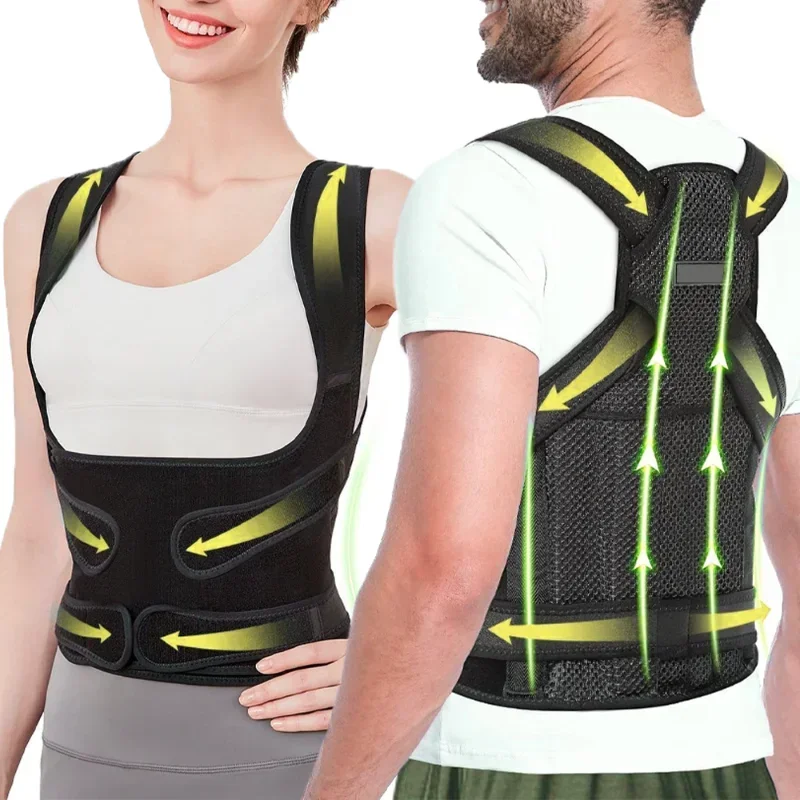 Back Brace and Posture Corrector for Men Women Straightener Scoliosis & Hunchback Correction Support