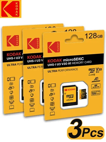 3 шт. карта памяти Kodak 128 ГБ