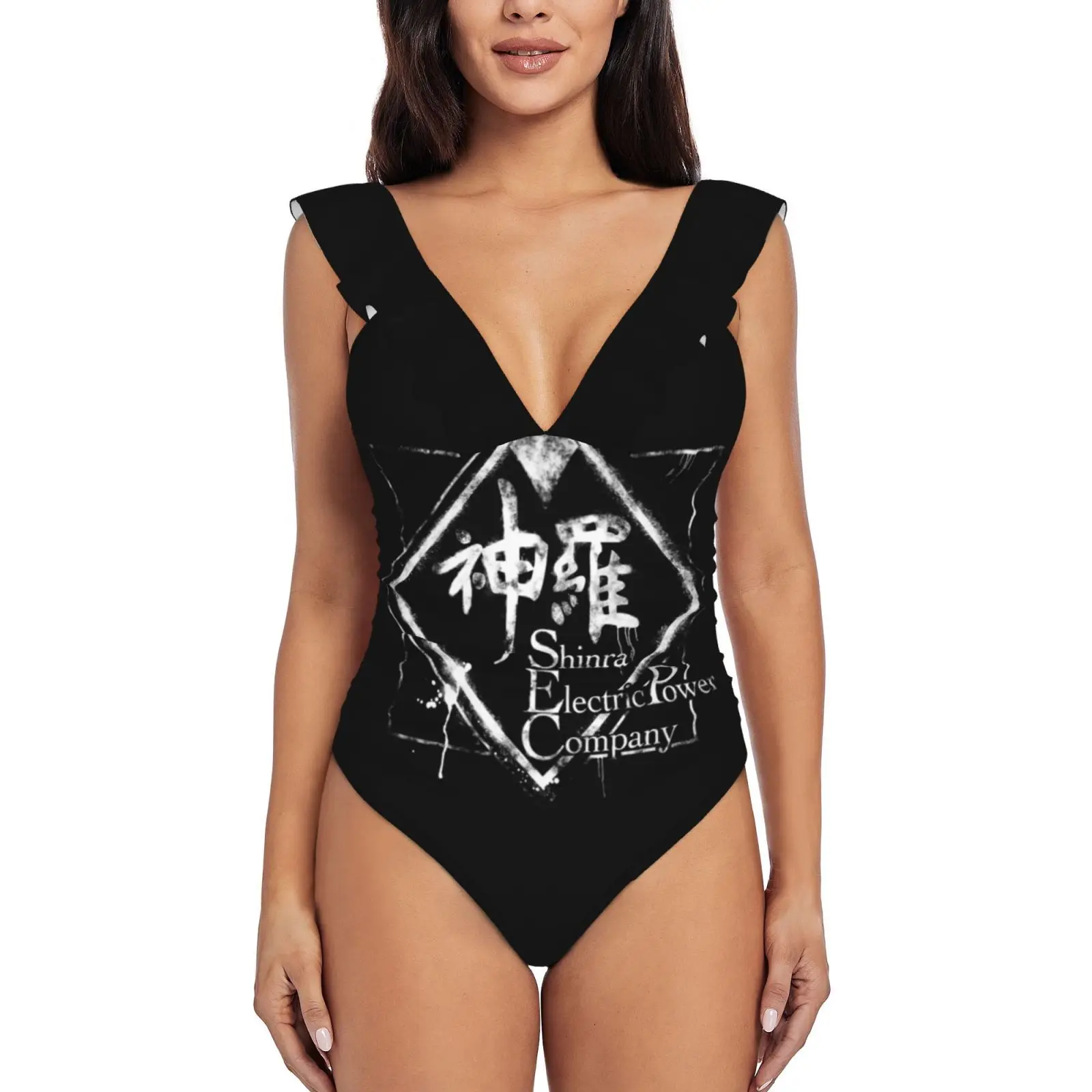 

Сексуальный цельный купальник Shinra Inc, женский купальник, монокини с оборками, купальный костюм, пляжная одежда Shinra Inc Shinra, финальная фантазия...