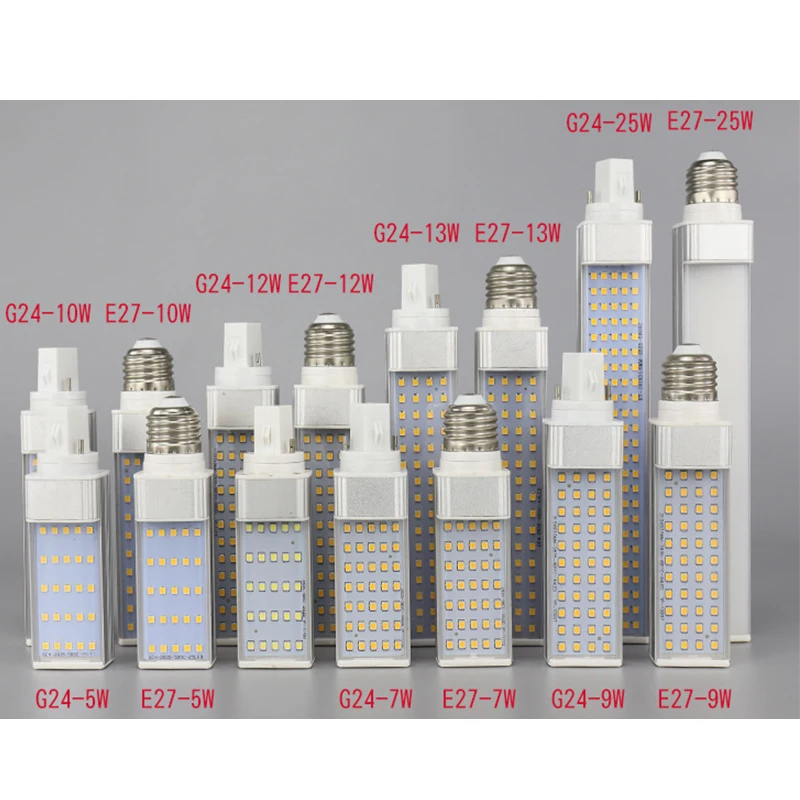 E27 G24 LED Bulbs 7W 10W 15W 20W 25W Corn Lamp Warm Cold White Spotlight  AC110V 220V Horizontal Replacement 100W Light Lampada