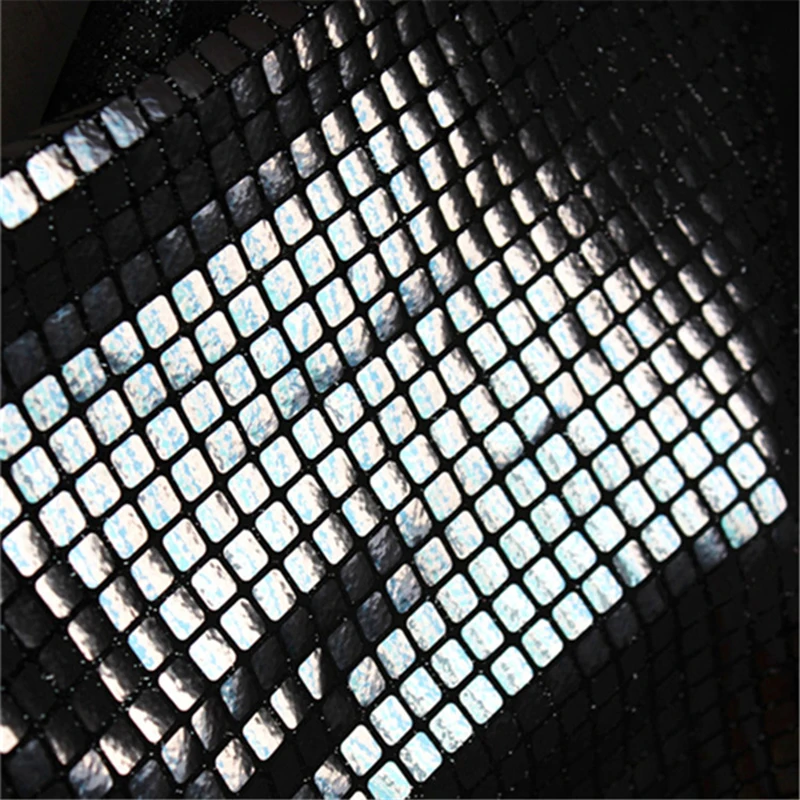 95 см Diy шашки блестящая ткань Серебряная Светоотражающая фотография Фон декор