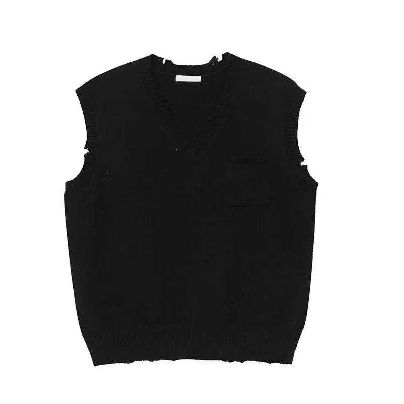 Трикотажный жилет SYUHGFA мужская одежда с V-образным вырезом красивый свитер