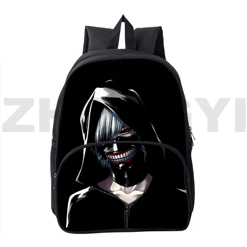 

Hot Trend 12/16 Inch Boys Girls Cartoon Small Bookbag Tokyo Ghoul Kaneki Ken 3D Backpacks Top Quality Elementary School Bags