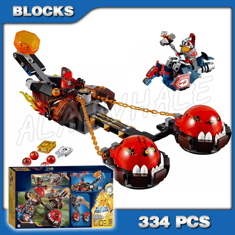

334pcs Nexoes Knights Beast Master Chaos Chariot Hover Horse Shields 10483 Building Blocks Toy Bricks Compatible with Model