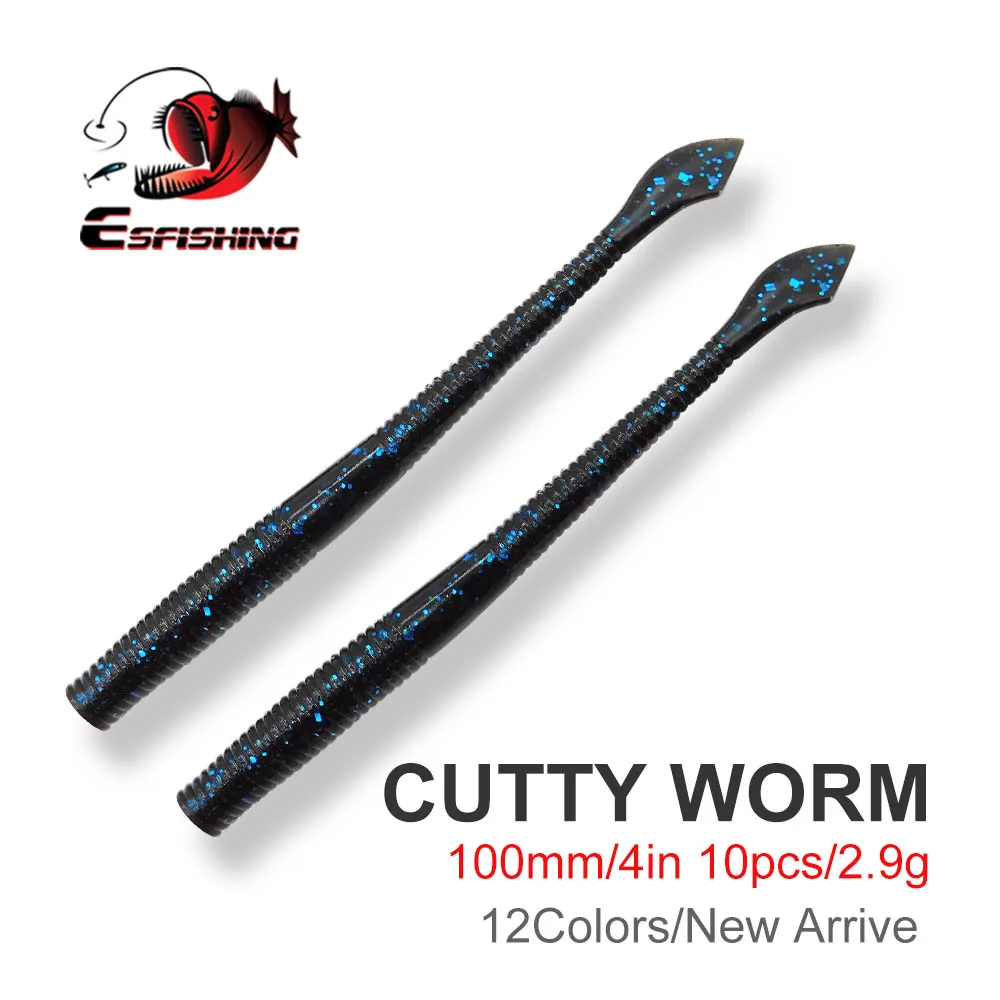 ESFISHING мягкие приманки Червячные приманки Cutty 100 мм 10 шт. 2,9 г Рыболовная Приманка Crankbait рыболовная форель Щука сом ESFISHING мягкие приманки Червячные приманки Cutty 100 мм 10 шт. 2,9 г Рыболовная Приманка Crankbait рыболовная форель Щука сом