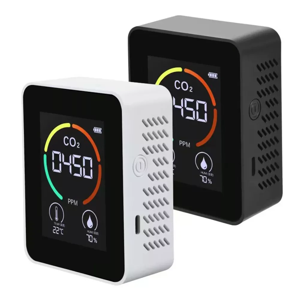 

Air Quality Monitor Temperature Humidity Sensor Tester CO2 Meter Digital Carbon Dioxide TVOC Formaldehyde Indoor Detector