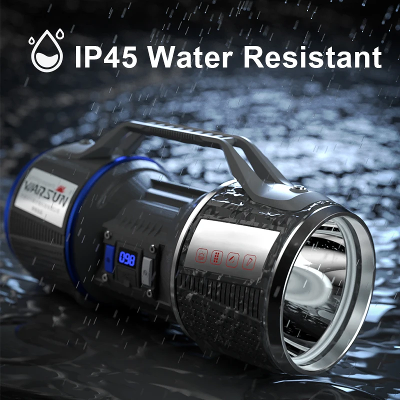 WARSUN D6000 Высокомодовый солнечный импульсный прожектор с дальним выстрелом