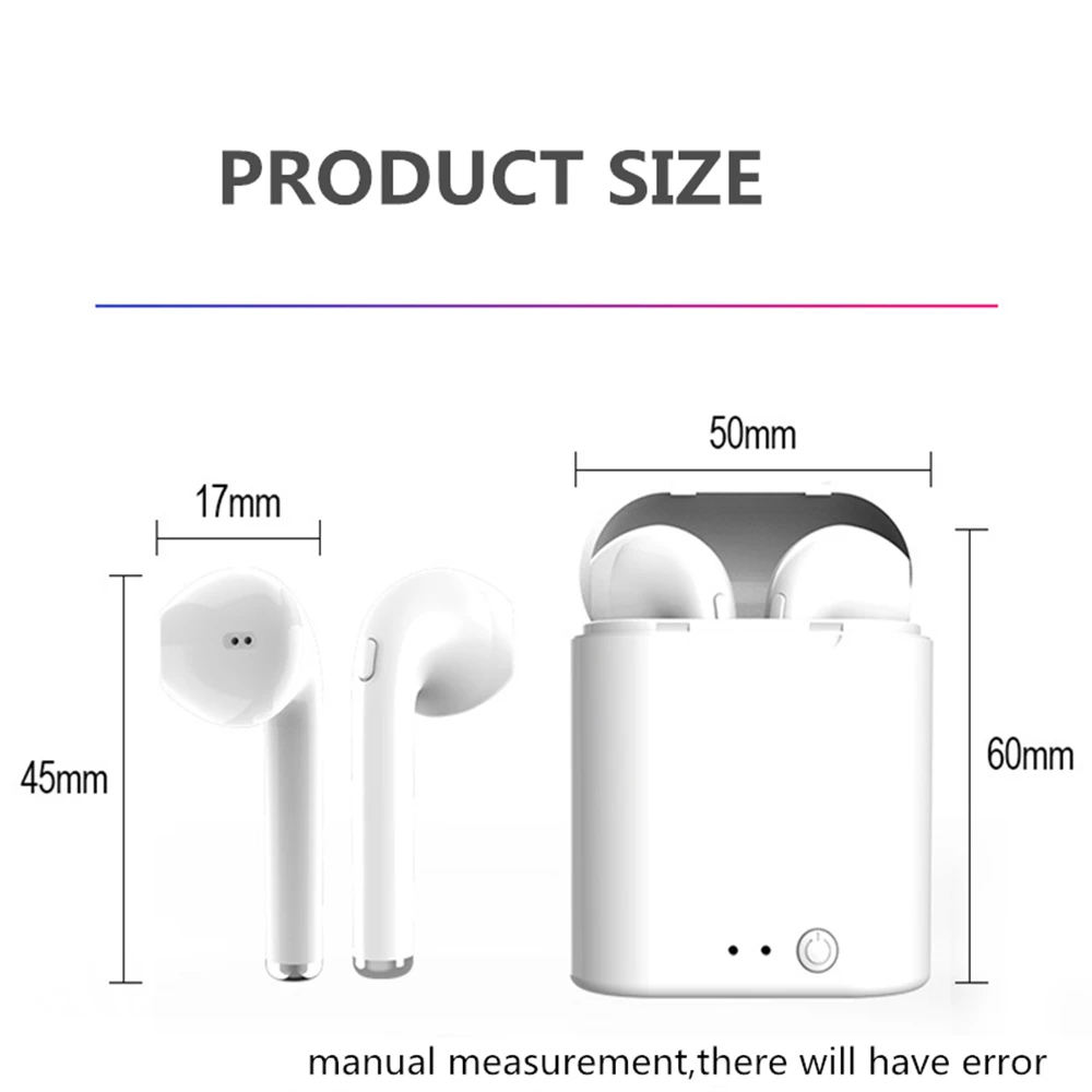 i7s TWS Wireless Headphones Bluetooth 5.0 Earphones Sports Earbuds Headset With Mic Charging Box Headphones For all smartphones