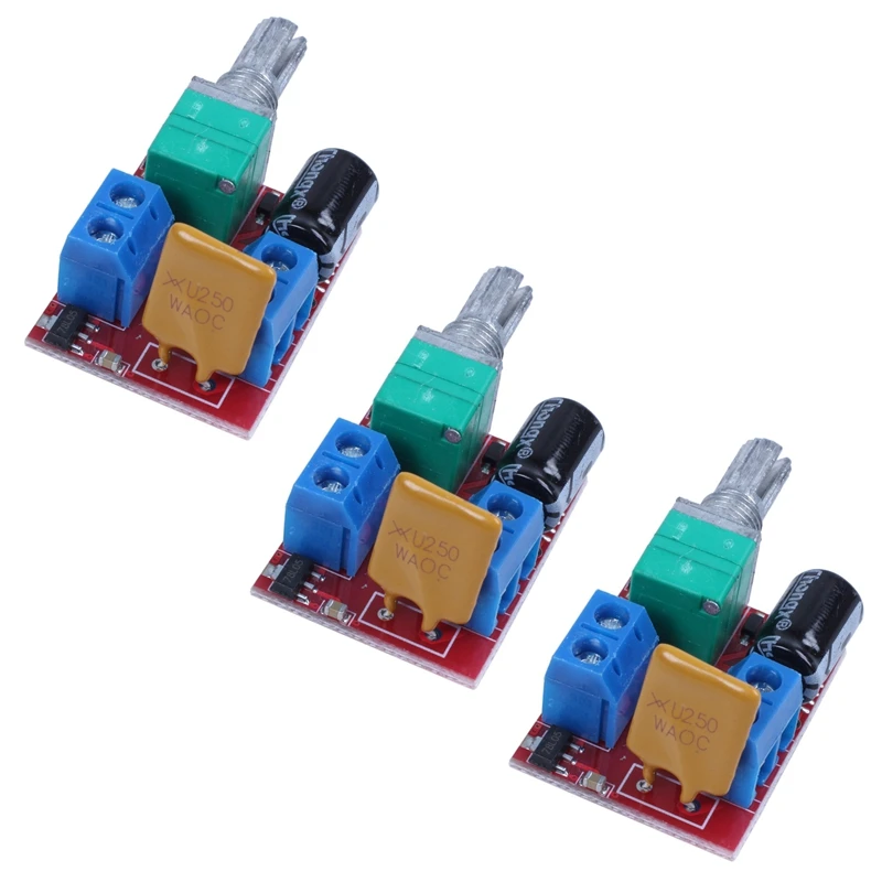 

3X Mini DC Motor PWM Speed Controller 3V 6V 12V 24V 35VDC 90W 5A DC Motor Speed Control Switch LED Dimmer