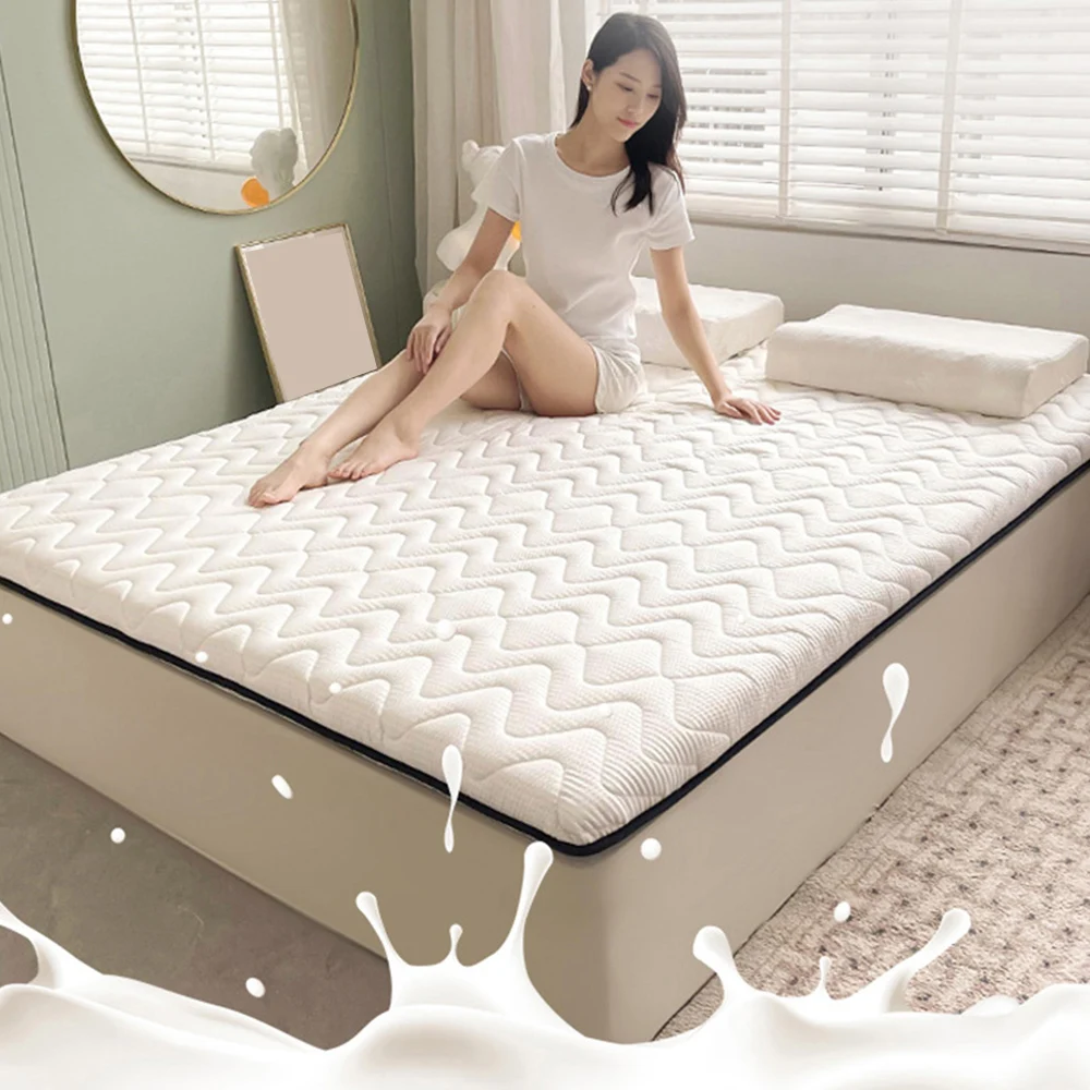 

80/90cm Mattress Natural Latex Bed Mat Breathable Durable Thicken Cotton Felt Keep Warm Wear Resistant Foldable Storage