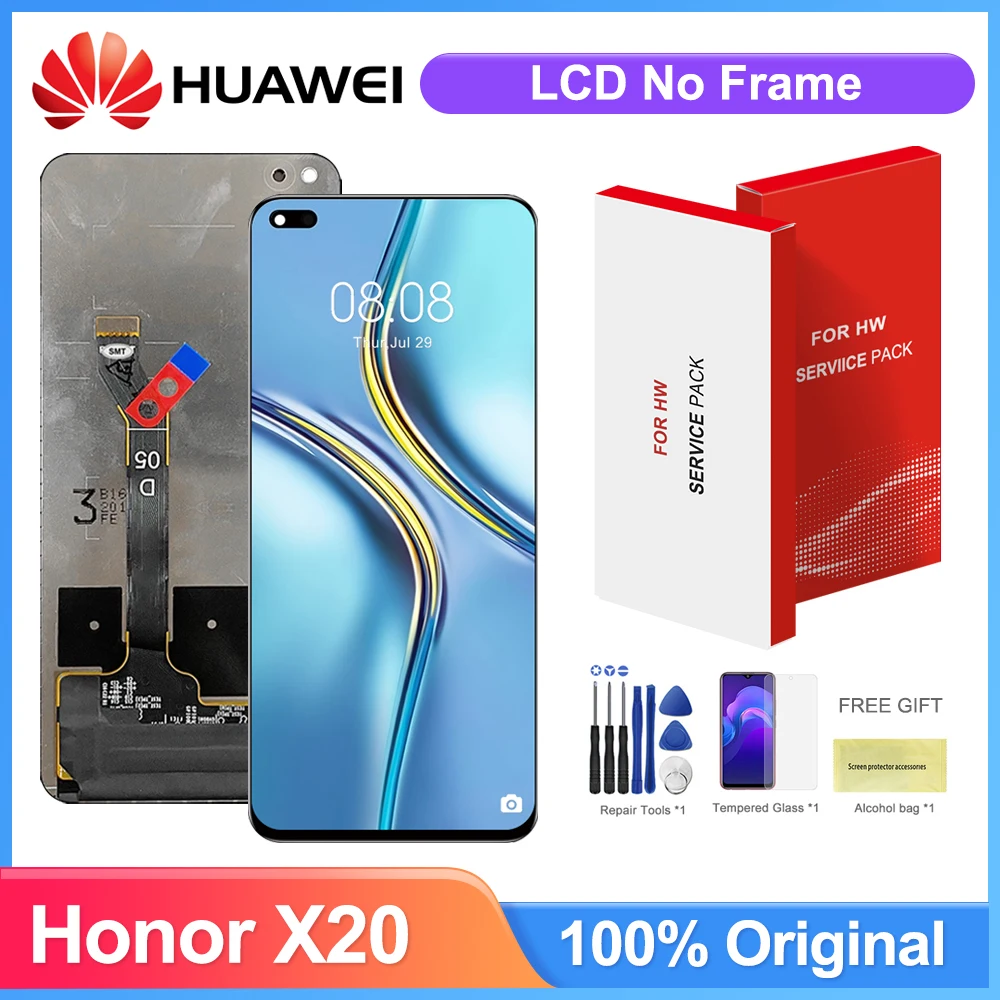 

Original Display Screen for Honor X20 Lcd Display Touch Screen Digitizer With Frame Assembly for Huawei nova 8i NEN-L22 NEN-LX1