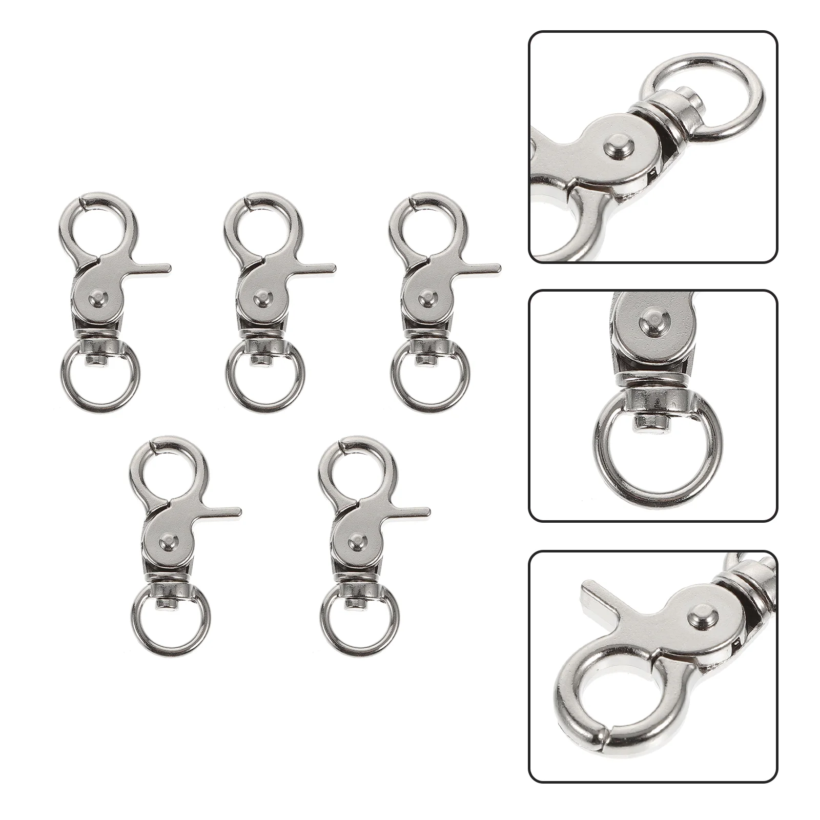 

Cage Door Snap Buckle Bird Lock Hook Parrot Swivel Clip Locks Lobster Birds Hooks Spring Safety Clasp Metal Pet Useful Chain Key