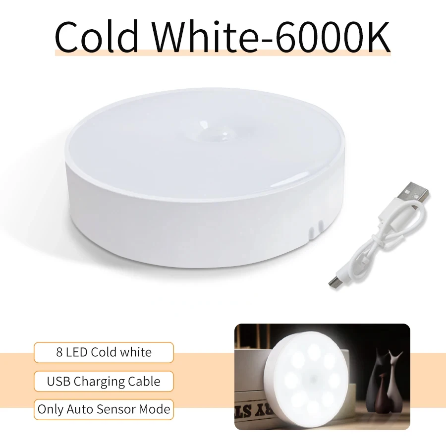 

XIWANGFIRE круглые перезаряжаемые ночники с датчиком движения