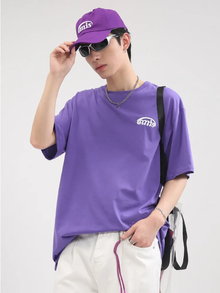 

Футболка SYUHGFA мужская оверсайз с коротким рукавом, модная свободная уличная одежда в Корейском стиле, с шапкой, лето 2022