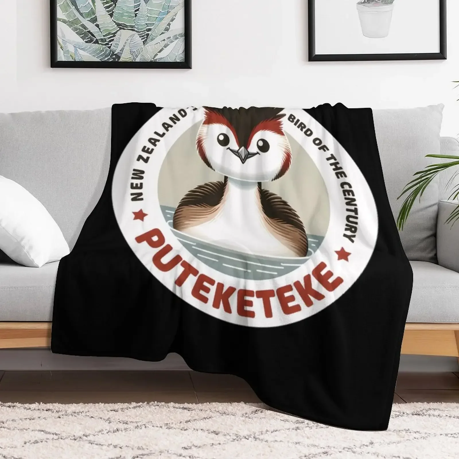 Одеяло Puteketeke Bird птица новозеландского века индивидуальное украшение для кровати