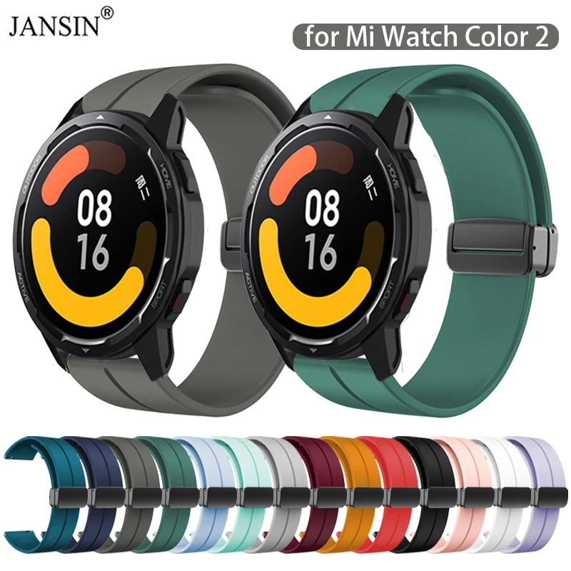 

Ремешок силиконовый для Xiaomi Watch Color 2, спортивный браслет на магнитной застежке для Mi Watch, цвет 2, цвет 2, аксессуары