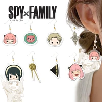 new spy x family anime earrings for girls cartoon peripheral kawaii ear hook fashion silver earring jewelry women birthday gift