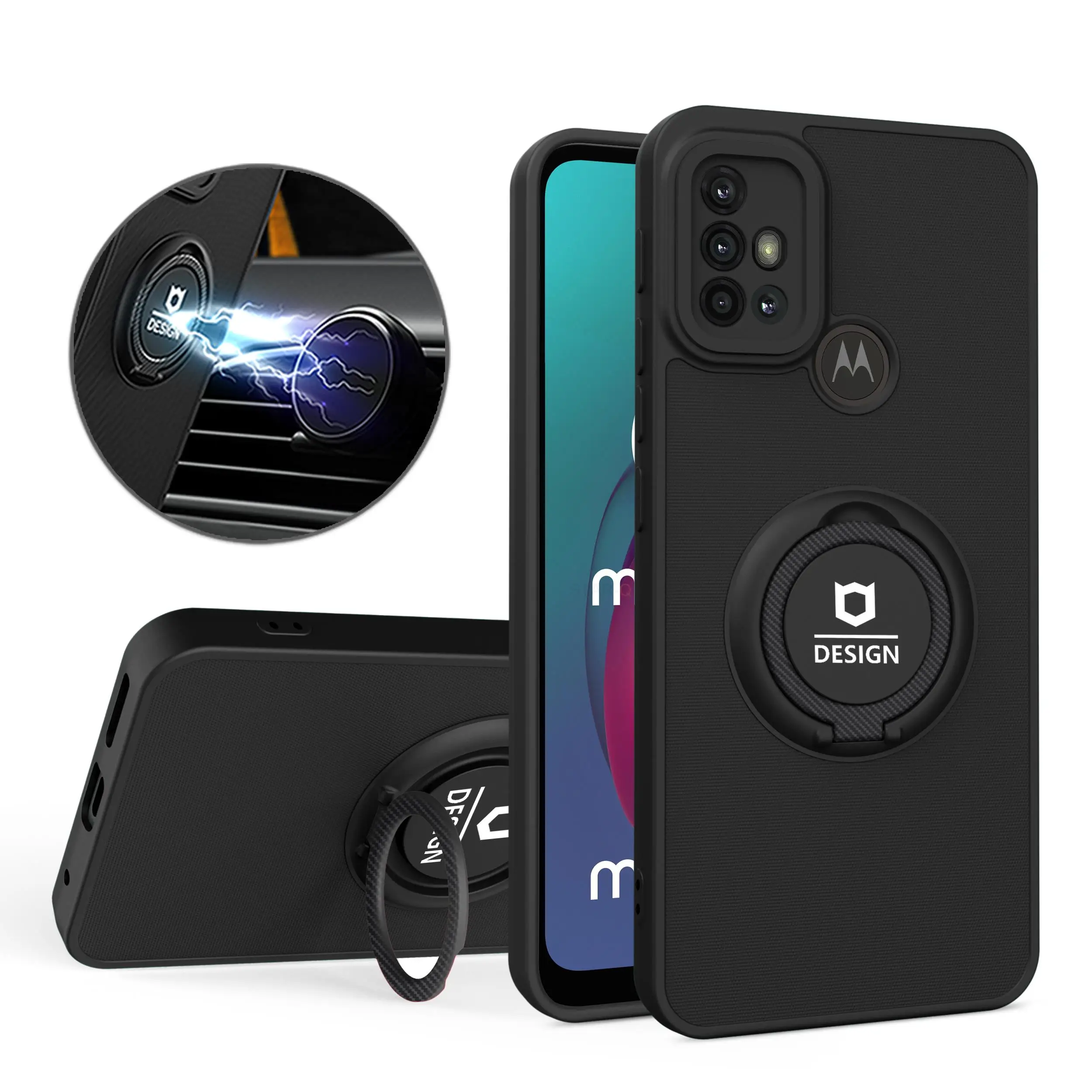 

G 30 20 10 бронированный автомобильный Магнитный чехол с кольцом-держателем для Motorola Moto G30 G20 G10 E7 I E7i Power защита для камеры противоударный чехол