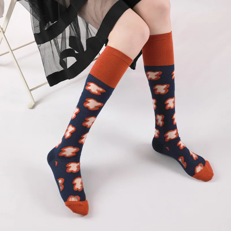 ins tide summer thin transparent knee-length crystal socks glass silk calf socks