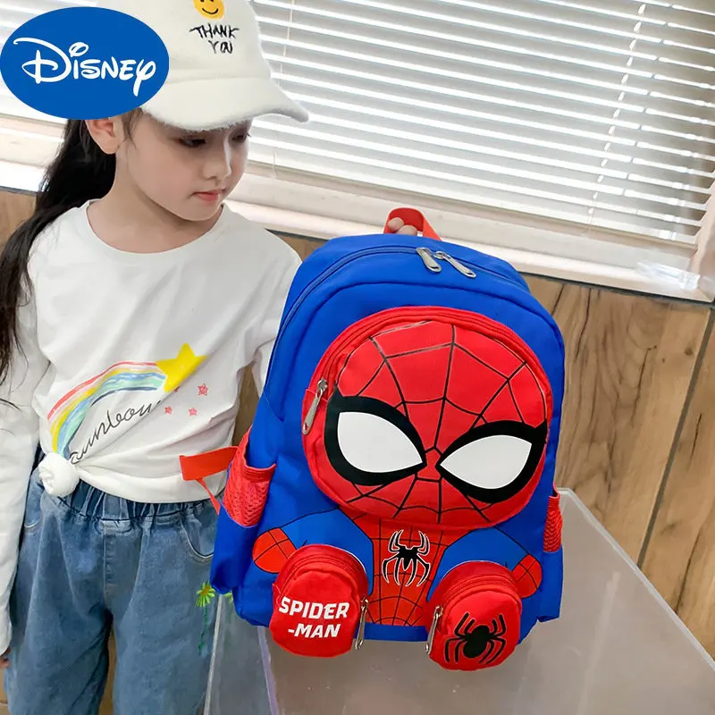 Disney 2023 Kindergarten School Bag Avengers Cartoon Character Backpack - First Grade Small School Bag