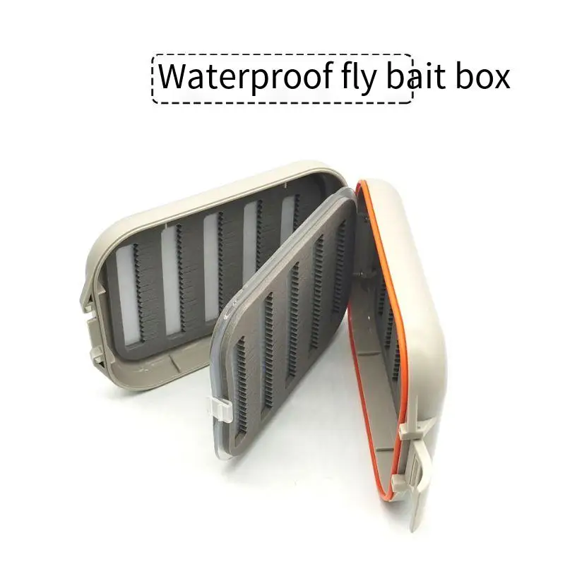 

4 faces Fly Fishing Flies Box Waterproof Trout Bass Flies Fishing Tackle Hooks Box, Slit/Easy-grip Foam Insert