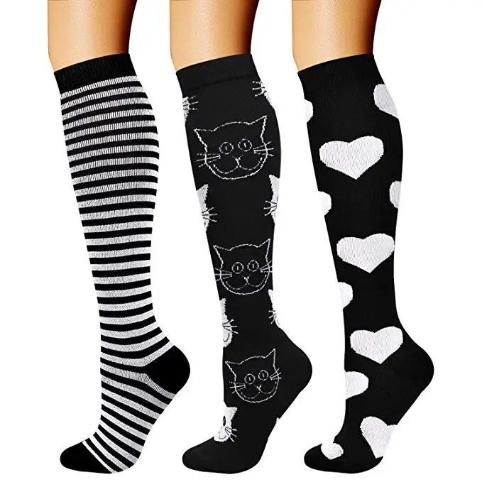 

New Compression Stockings Men Women Knee High 20-30 MmHg Pregnancy Edema Diabetes Varicose Veins Marathon Running Sports Socks