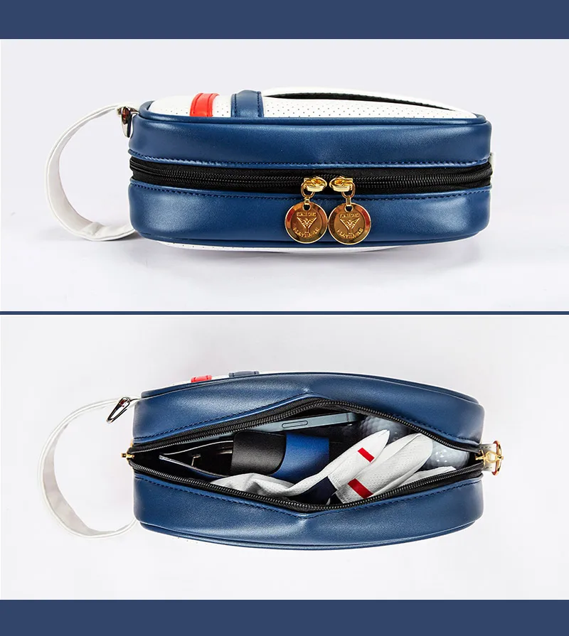 PLAYEAGLE 2023 Unisex Golf Pouch Bag Handbag PU Matreial Larger Capacity Mini  With Zipper For Men Women