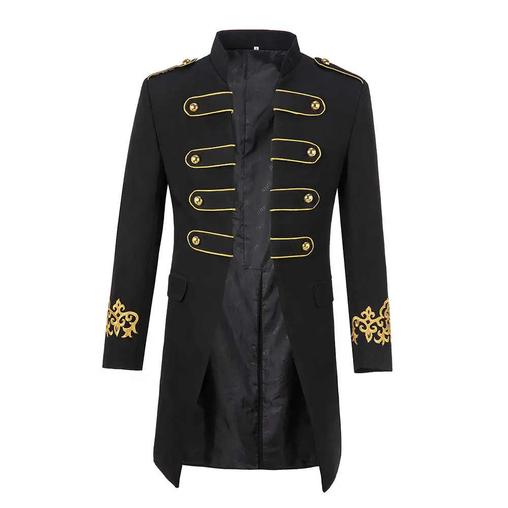 

Мужской Черный Длинный блейзер, мужская синяя куртка, мужские костюмы, элегантный Мужской Блейзер, одежда для мужчин