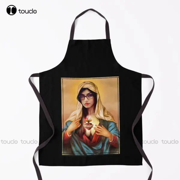 

Lover Gift Holy Mia Khalifa Gifts For Movie Fan Apron Cooking Aprons For Women Men Unisex Adult Household Cleaning Apron New