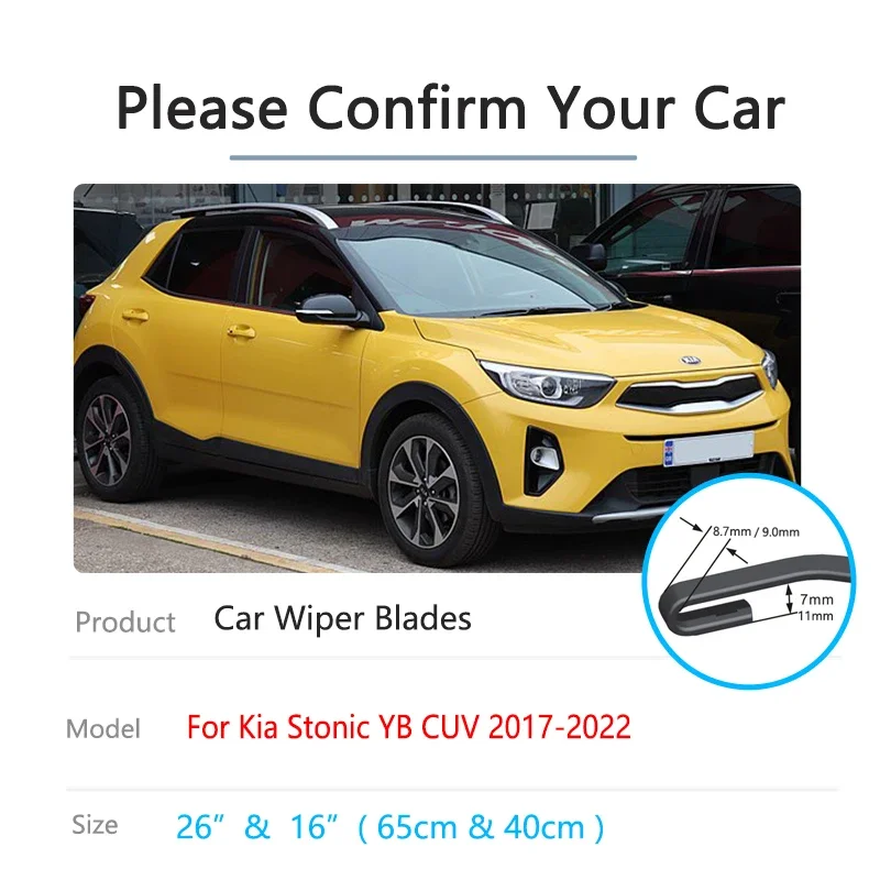 2x для Kia Stonic KX1 YB CUV 2017 2018 2019 2020 2021 2022 Комплект щеток стеклоочистителя Резак
